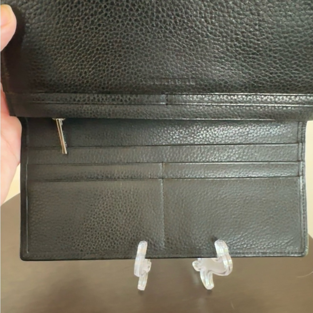 Burberry Novacheck Bifold Wallet – Black Leather – EUC Authentic - Unisex - Picture 7 of 14